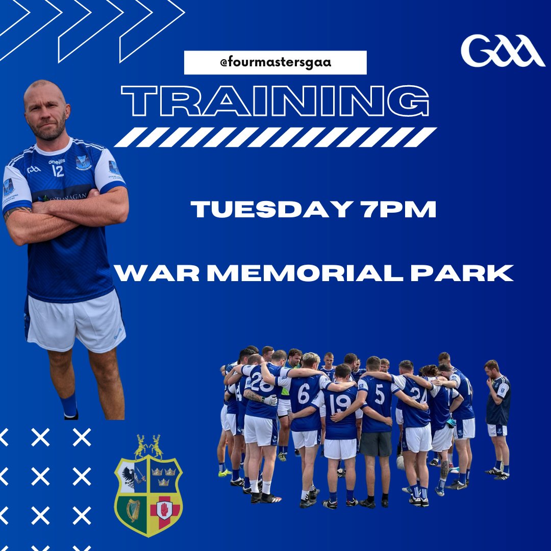 fourmastersgaa's tweet photo. 🔵⚪ Training tonight 🔵⚪
🔵⚪ War Memorial Park 🔵⚪
New players of all abilities welcome.
#gaa #ireland #gaelicfootball #irish #gaelicgames #sport #gaelic #football #allireland #sports #fourmasters #coventry #covuni #thefourps #fourpsonfire #wearewarwick #RiseUp https://t.co/i5EaQulWrw