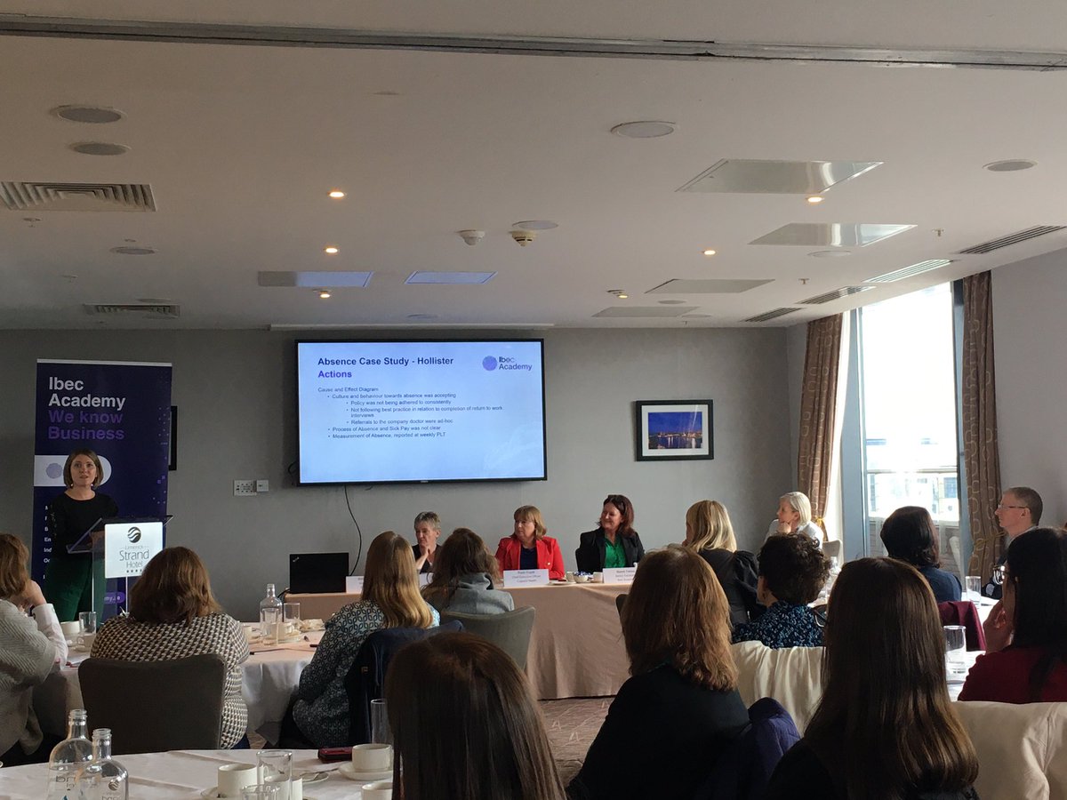 Thank you to Nicola and Kevin from Hollister for sharing their case study on absence management and how the worked as a site team to make positive changes for the benefit of the Hollister Ballina team <a href="/ibec_irl/">Ibec</a>