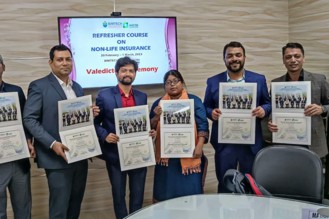 A 8 day long #MDP session on #General #Insurance for the officials of <a href="/GreenDelta1985/">GreenDelta Insurance</a> , the leading insurance company from #Bangladesh concluded today. It was the 4th international #MDP for <a href="/BIMTECHNoida/">BIMTECH</a> in this academic year. <a href="/directorBIMTECH/">Prabina Rajib</a>