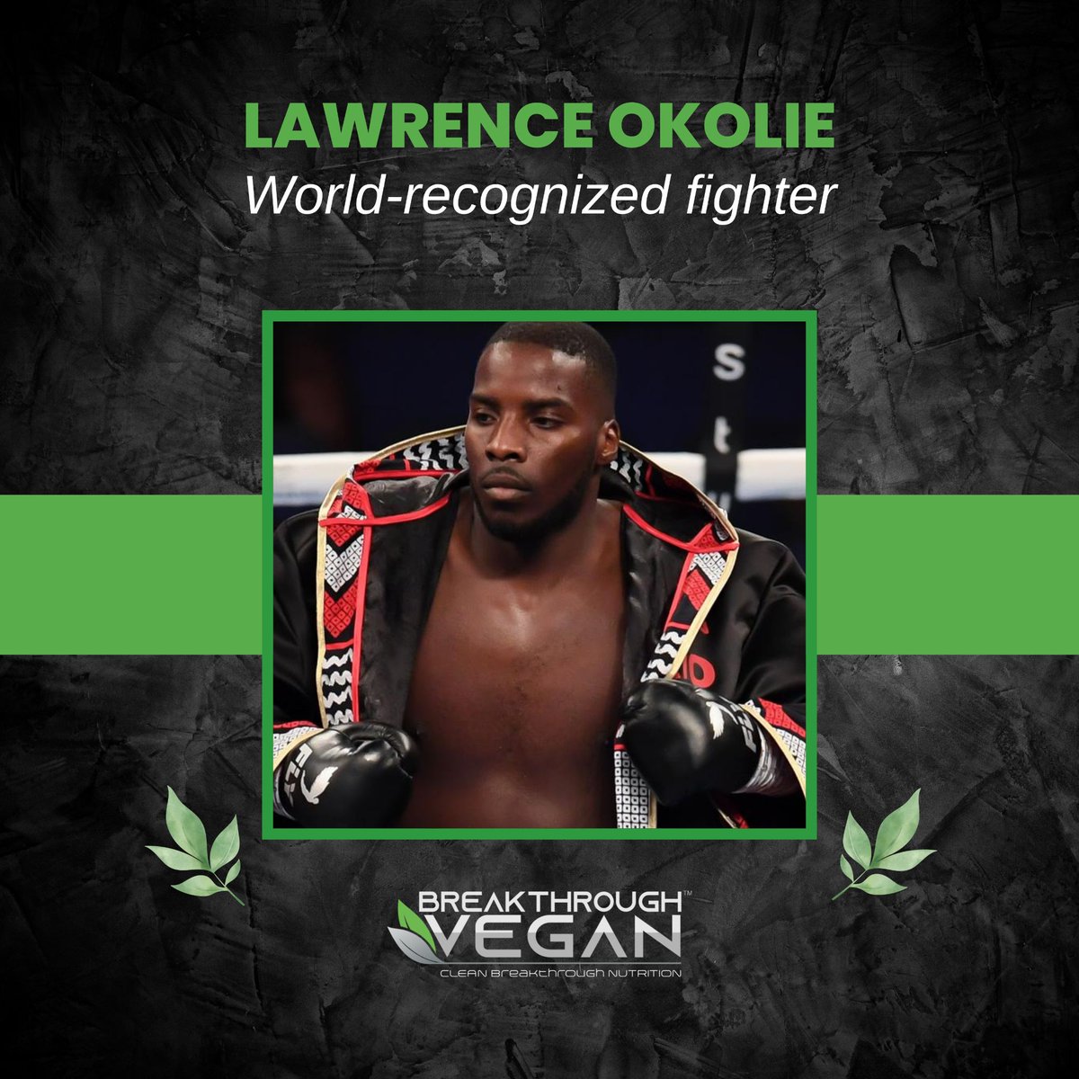 Lawrence has risen through the ranks to become a world-recognized force in Professional boxing.
 Eating vegan doesn’t seem to present a problem to Lawrence.
.
#lawrenceokolie #vegan #veganathlete #veganboxer #veganathletics