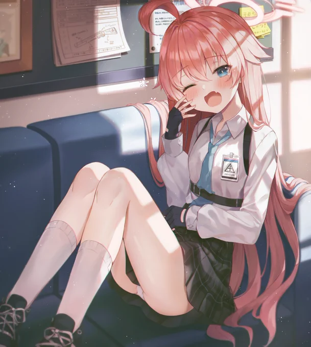 ふぁぁ…もうお仕事の時間なの?#ブルアカ 