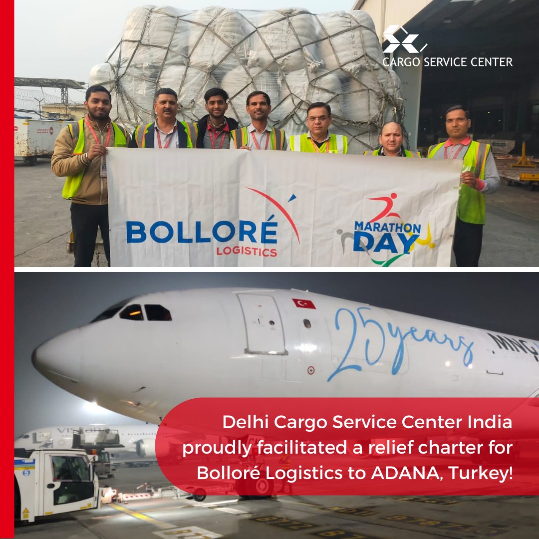 CSCIndia_PvtLtd's tweet image. #NewsAtCSC – DCSC proudly facilitated a relief charter for Bolloré Logistics to ADANA, Turkey. Our team worked tirelessly to ensure that the critical supplies arrived safely and efficiently. It&apos;s an honor to be able to assist in such an important effort.
#ReliefCharter #Adana