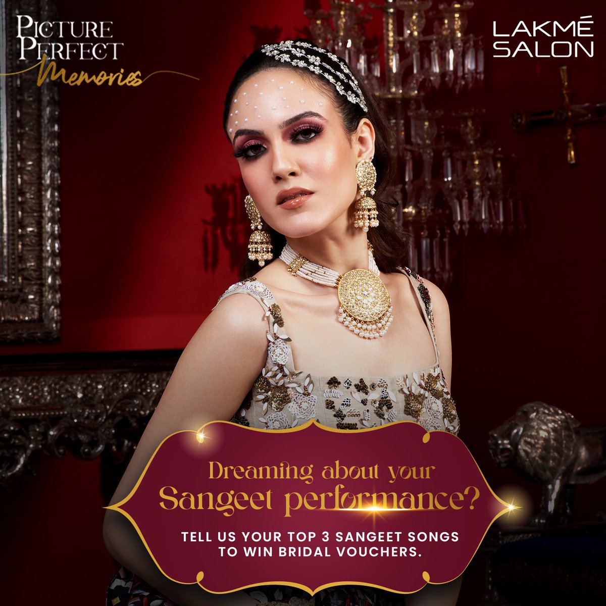 #ContestAlert 
If you love Band Baaja Baaraat, then this contest is for you! Tell us the song that comes to your mind when you see this look and the best answers will get a special voucher. 

#LakméSalon #Bridal #Queentessential #QueentessentialBride #PicturePerfectMemories