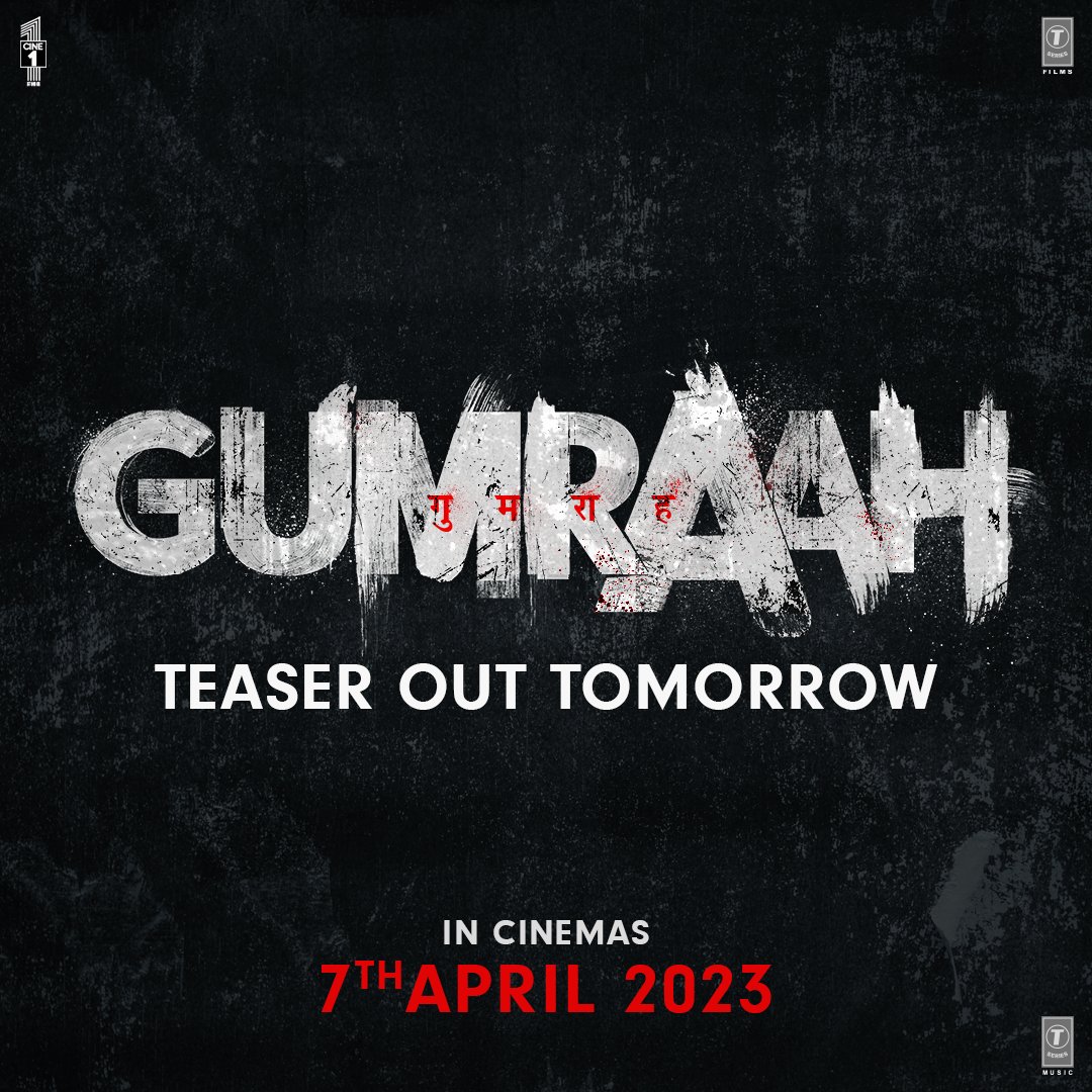 TheARKTeam's tweet photo. Do not trust easily!🤥
#Gumraah teaser out tomorrow!
In cinemas from 7th April 2023. 

#AdityaRoyKapur @mrunal0801 @PintoVedika #VardhanKetkar @RonitBoseRoy @MuradKhetani #BhushanKumar #KrishanKumar @AnjumKhetani @Cine1Studios  #ShivChanana @neerajkalyan_24 @CastingChhabra https://t.co/R08EhOWPqx