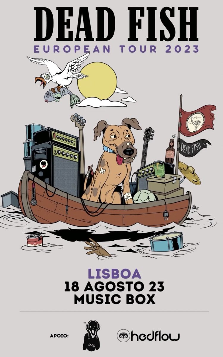 Hedflow's tweet photo. É com muita alegria que anunciamos a estreia da banda DEAD FISH em PORTUGAL! 💥

Os bilhetes para o concerto em Lisboa já estão à venda. Em breve disponível para o Porto também:

- 18/08 Music Box, Lisboa, PT
- 20/08 Hard Club, Porto, PT

#deadfish #hedflow #loopdiscos https://t.co/Z0EIwGQq9X