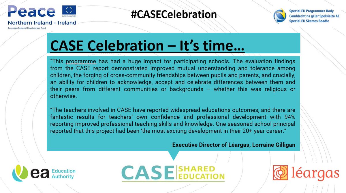 CASEshared's tweet photo. #CASECelebration
Ms. Lorraine Gilligan, Executive Director of Leargas
#SharedEd #PEACEIV
@SEUPB
@Leargas
@Ed_Authority https://t.co/jInlggdBla