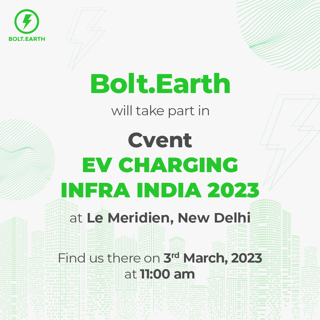 bolt_earth's tweet photo. Cvent EV Charging Infra India, here we come. Ready to bring new ideas to the table, we're super excited to inspire, connect, and make new experiences with top EV players in the market.
#EVcharging #greenmobilty #evcharginginfrastructure #evs #ev #evcharging #electricvehicle https://t.co/AkjKDhbX5j