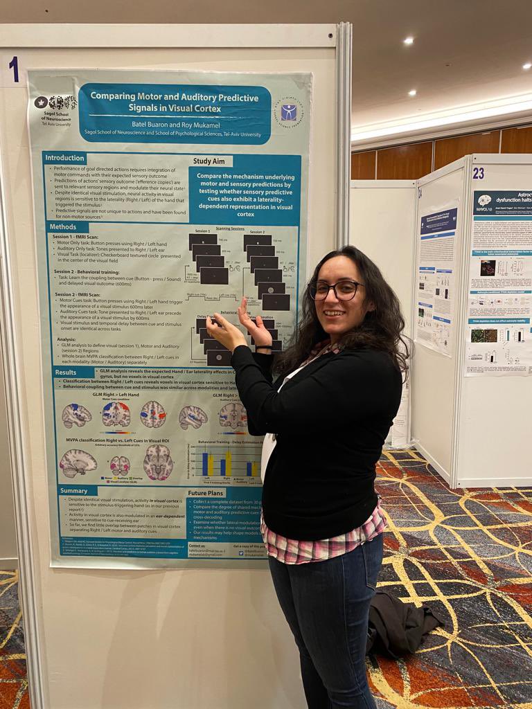 Attending the Sagol retreat? Come see my poster #1 about motor vs sensory prediction signals at this evening's session! <a href="/of_sagol/">Sagol School of Neuroscience</a> <a href="/mukamelab/">Mukamelab</a>