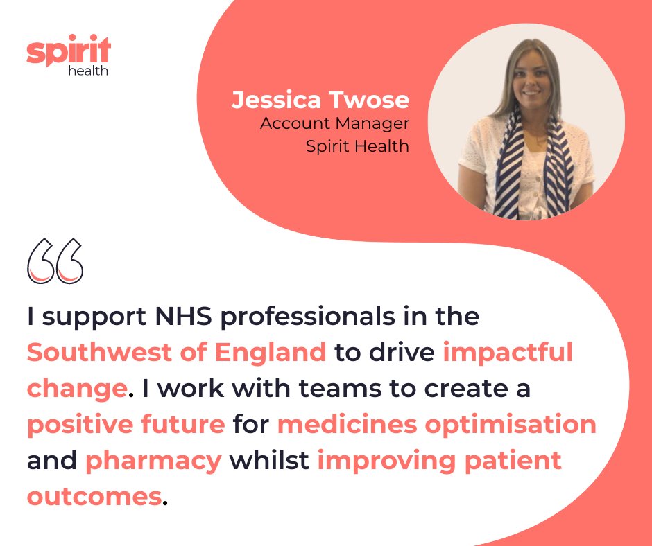 JessGTwose's tweet photo. I am so excited to start as the South of England's Business Development Manager for @spirithealth and am looking forward at how I can play my part in #makinghealtheasy within the NHS. https://t.co/PBGZEsonqc