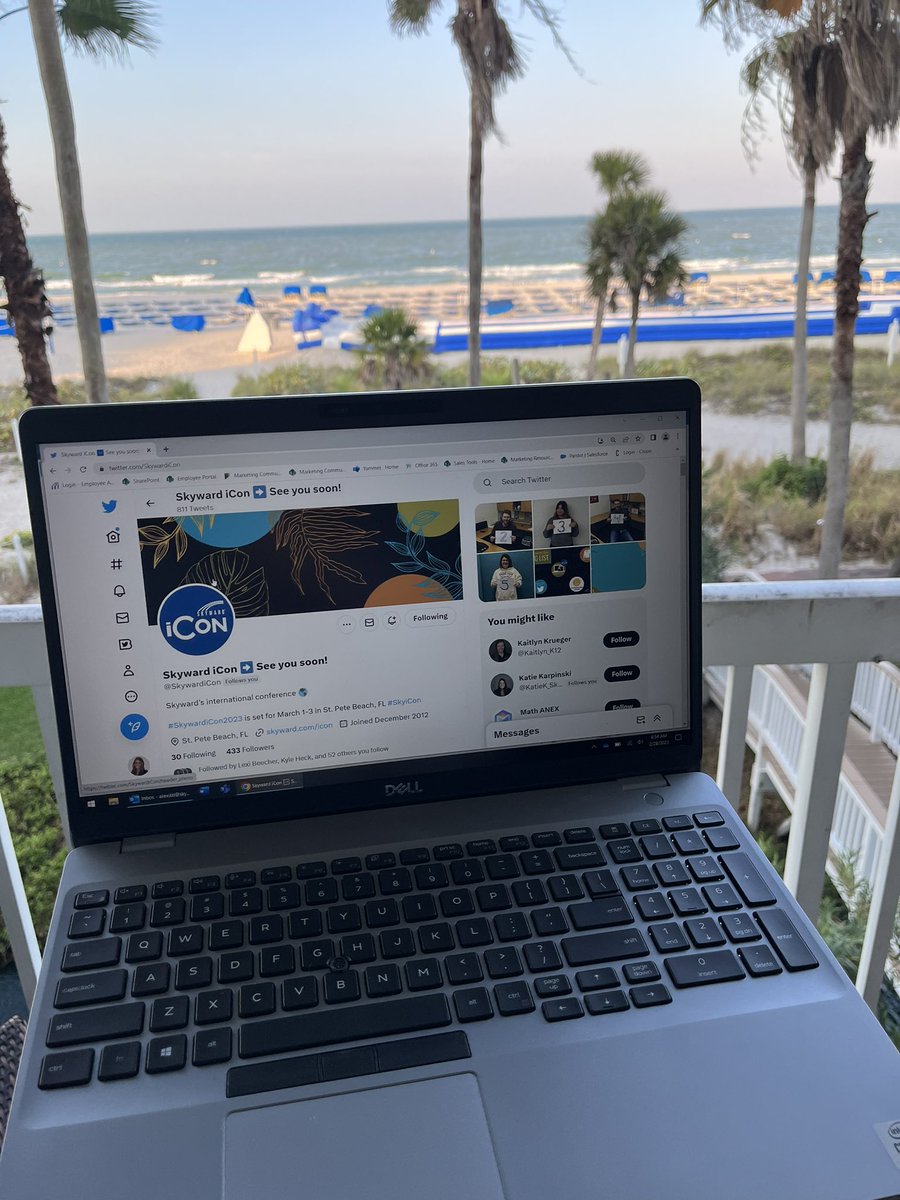 My morning view while prepping for <a href="/SkywardiCon/">Skyward iCon</a>. 🏝️ It’s ☀️and the temp is 👌🏻 @TWResorts in St. Pete Beach, Fl. 

Safe travels to all those <a href="/Skyward_Inc/">Skyward</a> attendees who are coming in today. ✈️🚗 

We can’t wait to see everyone!

#SkywardiCon2023