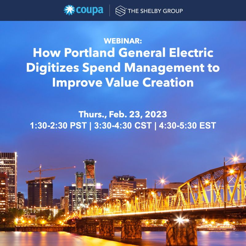 AndreDSandersJr's tweet photo. Hear how John Kochavatr, CIO and VP of Customer and Digital Solutions at Portland General Electric, is reinventing the roles of #procurement and sourcing to improve value creation for customers, business stakeholders, and partners. @shelbygrp @coupa https://t.co/vpW5RxPVXt https://t.co/jrnfLKRwBu