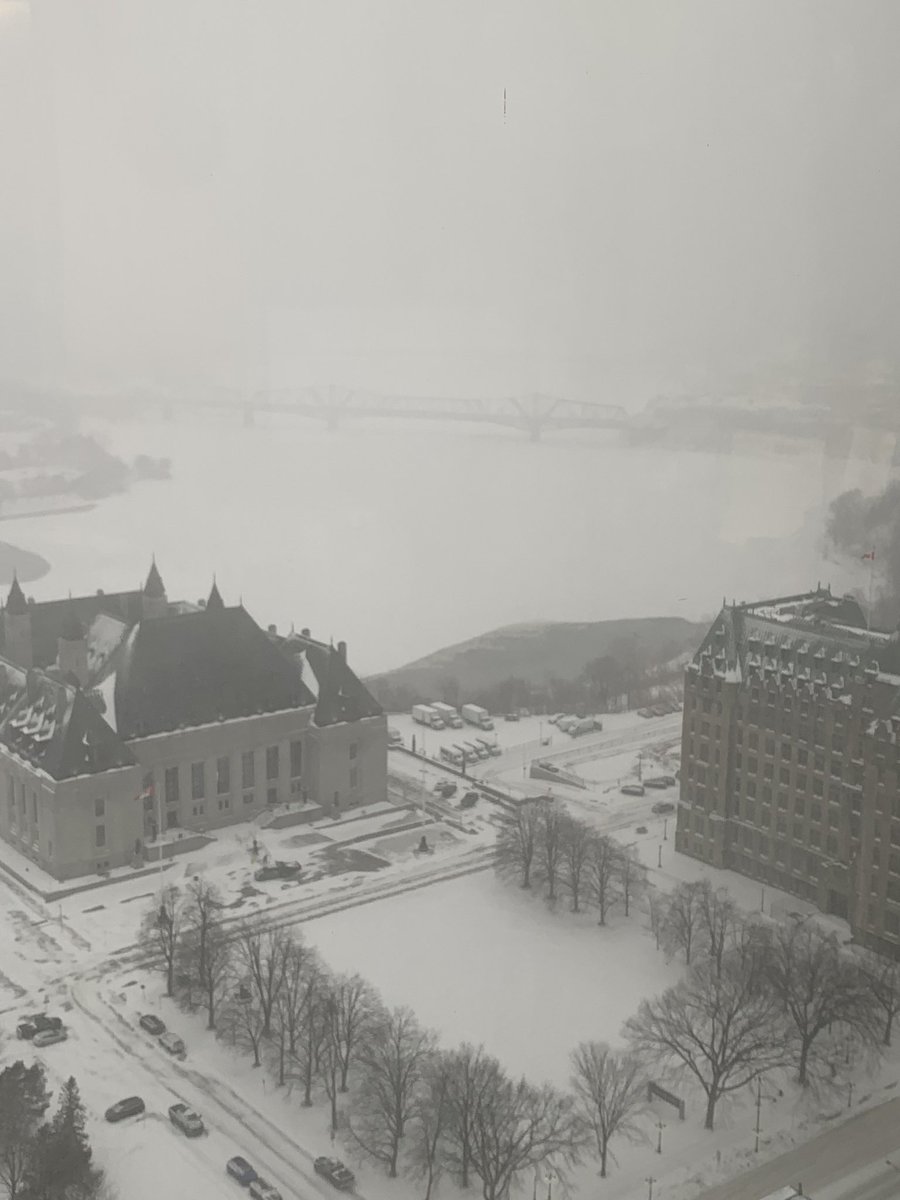 jacroy67's tweet image. Snowy downtown Ottawa.  This is *not* a black and white photo. 😉