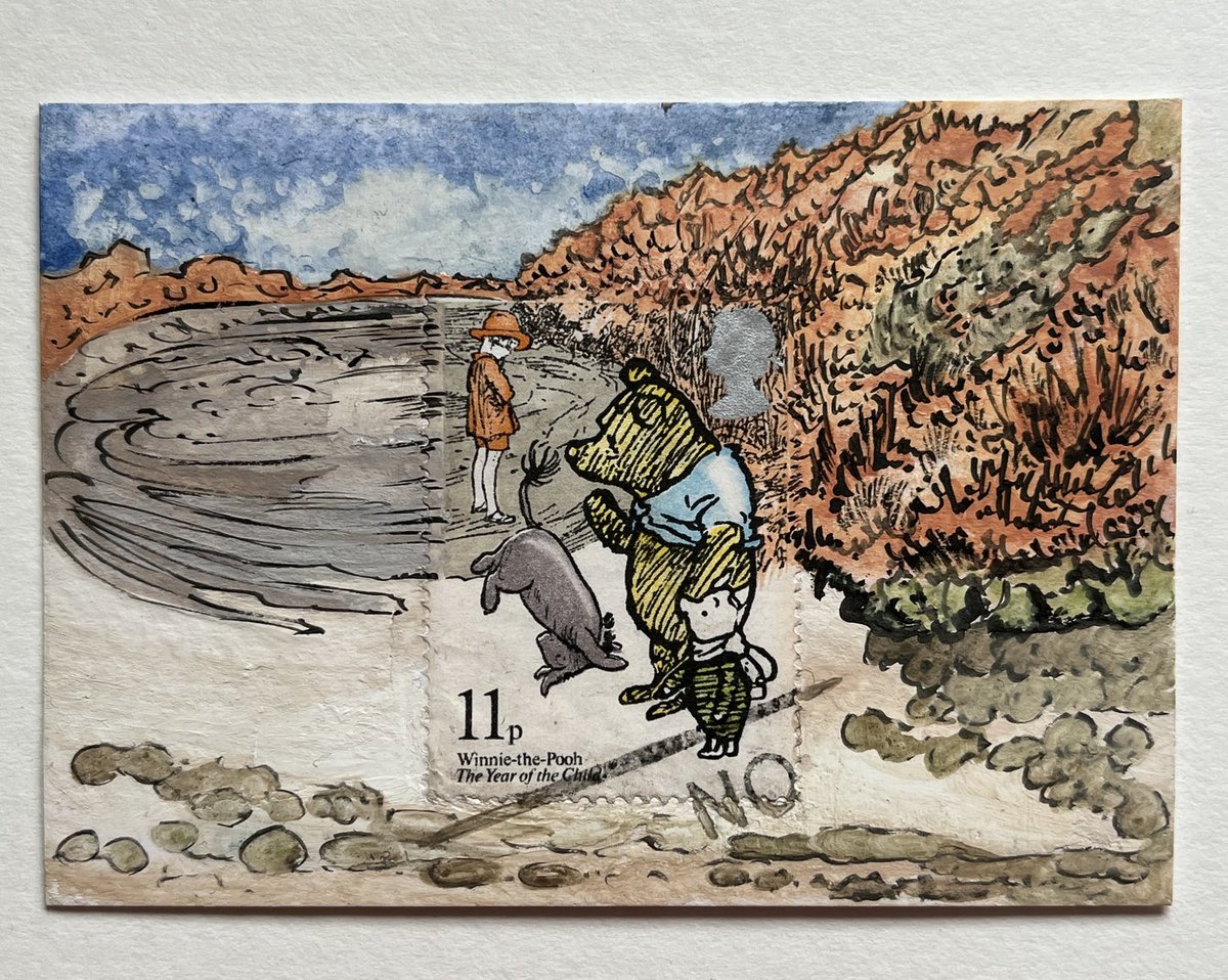 JillingsTonia's tweet photo. No! 
The word snuck on to the art as a part of the used Stamp's post mark,
 and so I left it where I found it! 
https://t.co/RVWCo34oyo 
Forward to someone with would love to see this little stamp! #usedstamps #postagestamps #usedpostagestamps #postmarkedstamps  #postagestampsuk https://t.co/0p24IN1HR6