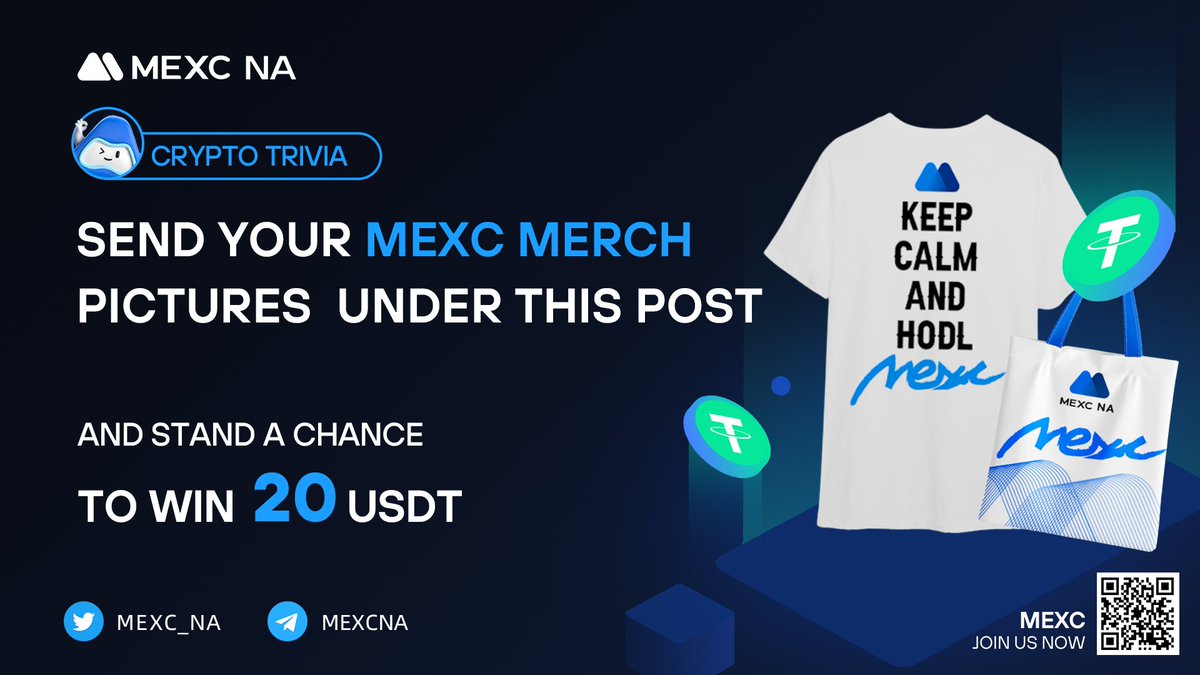 #Merch pics #Giveaway

Send your MEXC Merch pics (worn or not) and stand 100% chance of winning 20 $USDT

MUST COMPLETE ALL STEPS
🔹Follow us on Twitter &amp; t.me/MEXCNA &amp; youtube.com/@mexcna
🔹Like
🔹RT
🔹Comment with Picture

Ends: 2/3 12PM (PST)