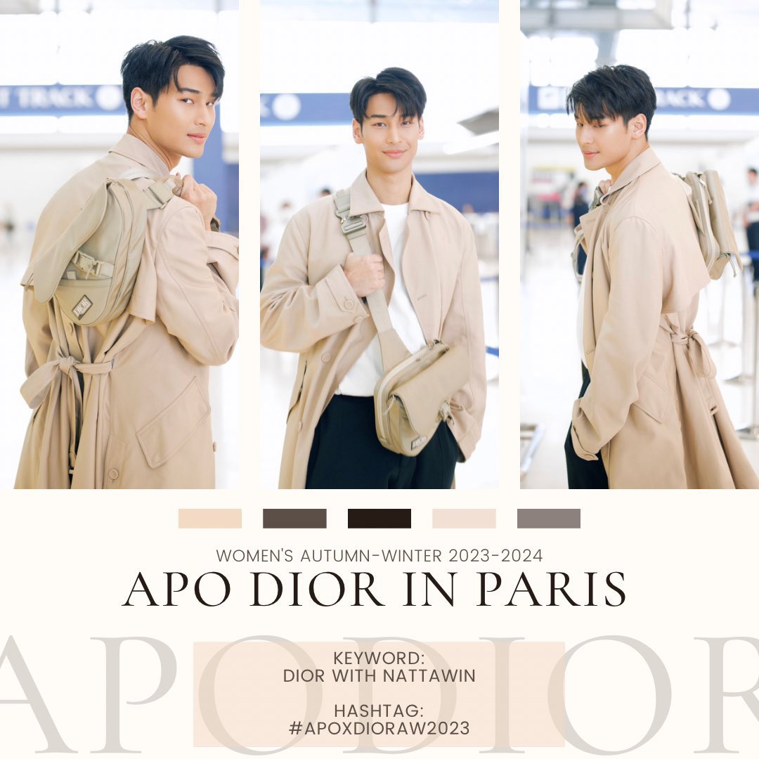 Patrick_Apo1234's tweet photo. วันนี้ลูกไปเฉิดฉายที่Paris
พี่กับพร @Somporn1971 
แจกกระเป๋าแล้วกันเนอะเบื่อกันยังกระเป๋าคิดว่ายังมีอีกหลายคนที่ยังไม่ได้คงยังไม่เบื่อนะกติกา
รี+แมนชั่นแท็กของวันนี้ทำให้ครบนะคะ

DIOR WITH NATTAWIN

@Nnattawin1
#Nnattawin
#ApoxDiorAW2023 https://t.co/1Lmhn7I7rI
