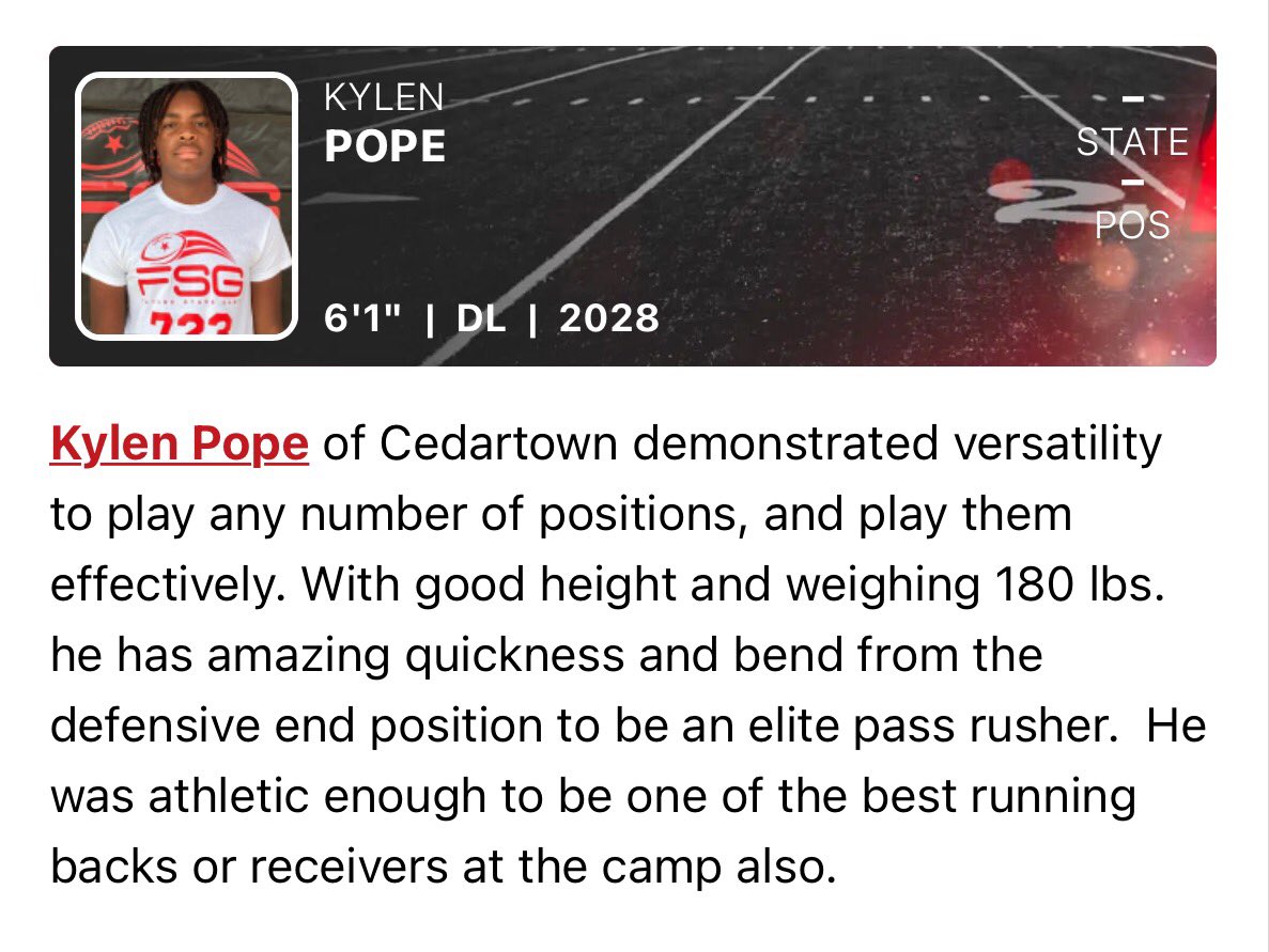 Kylen Pope (@kylen_pope) on Twitter photo Just Working, trying to get better each day. I appreciate the write up <a href="/PrepRedzoneNext/">Prep Redzone ๐๐๐๐ ๐</a> <a href="/futurestarsgame/">็พๅฎถไน่ถณ็ๆๆณจ็ฏฎ็ไธๆณจๅนธ่ฟๅๅๅฝฉๆ้ๅๅๅฝฉ้ฆๅญๅคๅญๆๆณจ็ฝ็ซไธๆณจ็ฝ็ซไบๅไฝ่ฒๆ็ฉบไฝ่ฒ</a> <a href="/Alex_B2C/">Alex Born to Compete</a> <a href="/247recruiting/">247Sports Recruiting</a> <a href="/MaxPreps/">MaxPreps</a> <a href="/jamieabrams39/">Jamie Abrams</a> <a href="/Coach_JCollier/">Jeff Collier</a> <a href="/Mhoward38/">Marcus Howard</a> <a href="/CedartownF/">Cedartown Football</a> <a href="/CdrtownRecruits/">Cedartown (GA) Recruits</a> Just Working, trying to get better each day. I appreciate the write up <a href="/PrepRedzoneNext/">Prep Redzone ๐๐๐๐ ๐</a> <a href="/futurestarsgame/">็พๅฎถไน่ถณ็ๆๆณจ็ฏฎ็ไธๆณจๅนธ่ฟๅๅๅฝฉๆ้ๅๅๅฝฉ้ฆๅญๅคๅญๆๆณจ็ฝ็ซไธๆณจ็ฝ็ซไบๅไฝ่ฒๆ็ฉบไฝ่ฒ</a> <a href="/Alex_B2C/">Alex Born to Compete</a> <a href="/247recruiting/">247Sports Recruiting</a> <a href="/MaxPreps/">MaxPreps</a> <a href="/jamieabrams39/">Jamie Abrams</a> <a href="/Coach_JCollier/">Jeff Collier</a> <a href="/Mhoward38/">Marcus Howard</a> <a href="/CedartownF/">Cedartown Football</a> <a href="/CdrtownRecruits/">Cedartown (GA) Recruits</a>