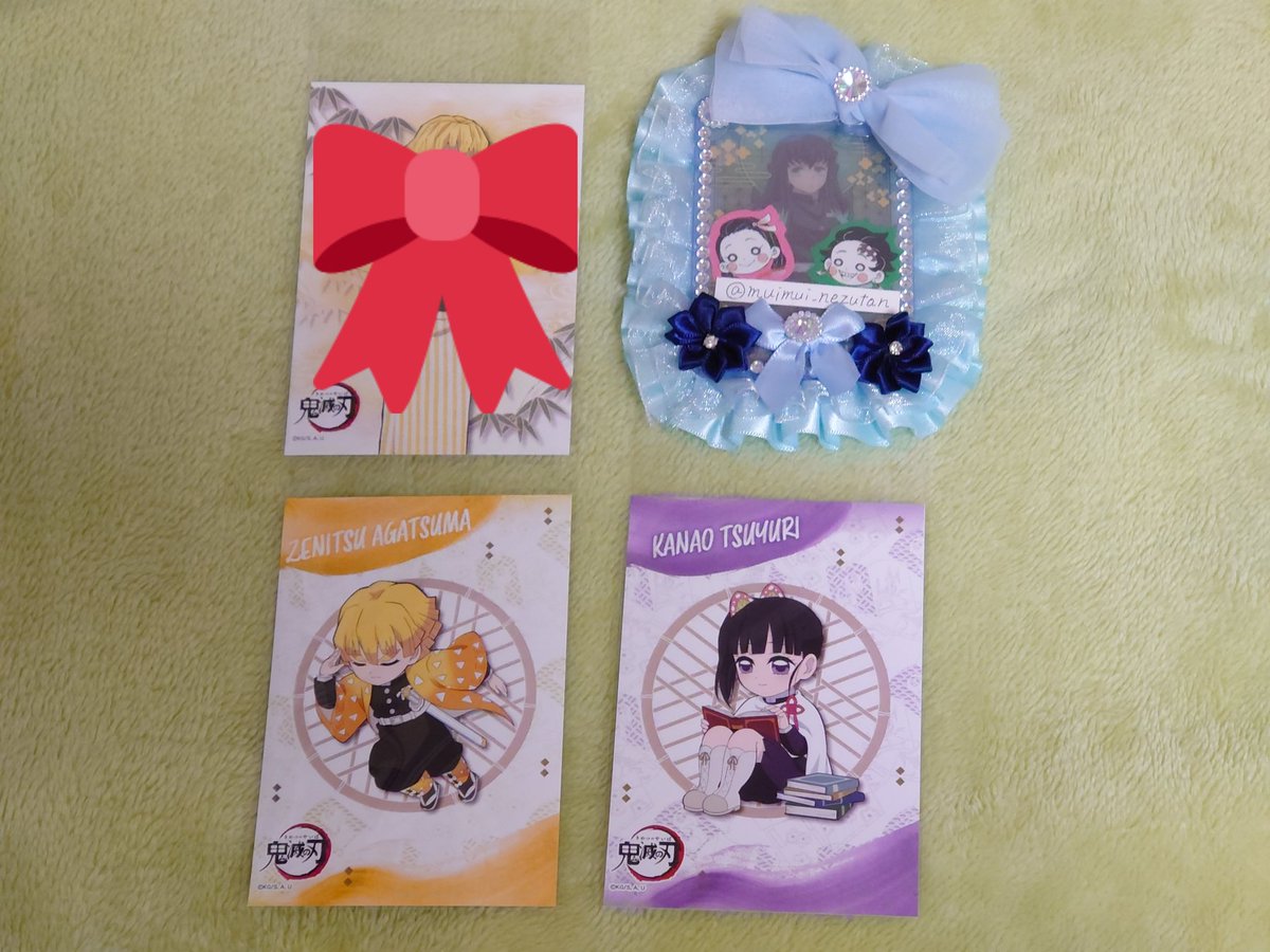 muimui_nezutan's tweet photo. 鬼滅の刃 ローソン プリント ブロマイド 交換
譲) 善逸 カナヲ

求)炭治郎 私服(夏>冬)
禰豆子 私服(冬)
義勇(友人分)

難しいかとは思いますが、お心当たりある方はお声掛け頂けますと幸いです。
友人分は確認もする為、少しお時間を頂戴致します。 https://t.co/eBkltlqpoQ