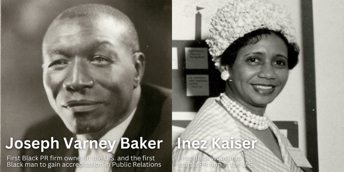 PRSARVA's tweet photo. The PRSA Richmond DEI Committee's series highlighting Black communications professionals commences today with Joseph Varney Baker and Inez Kaiser. #blackhistorymonth #PRSArva https://t.co/BDs8MnodYc