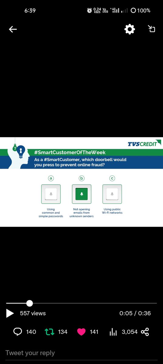 Ranjank1706's tweet image. Done

#SmartCustomer
#TVSCredit #SmartCustomerOfTheWeek #Contest #ContestAlert #StayAware #StayInformed #Beware 
@TVSCredit 

@PranatiDey2 
@igangadharr 
@Nalini18751612 
@Smiley_Bharati 
@Gayathrimohan_