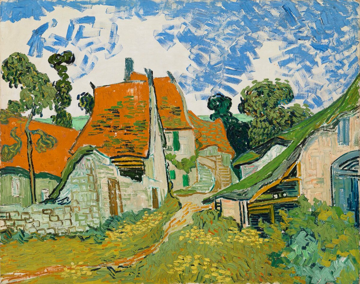Vincent van Gogh, Street in Auvers-sur-Oise ; Village Street ; Road at Auvers, 19?? #finnishnationalgallery #finngallery kokoelmat.fng.fi/app?si=A+I+755