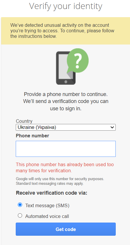 Profi_UA's tweet photo. @AskWorkspace Hello, yes after registering an administrator account, I've been trying to log in to it, but I've never received an SMS to any of my numbers (I contacted the operator, but he doesn't see SMS to my numbers). How can I get into my account if I can no longer enter both of my phone? https://t.co/i8z6ZJzewT