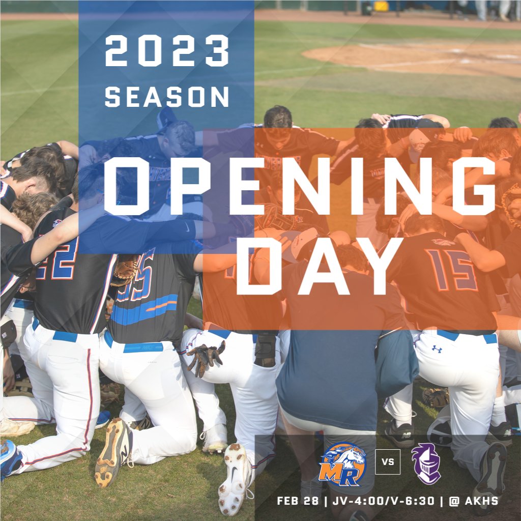 2023 Opening Day is here!  Come out and support MR baseball tonight in a JV-4:00/V-6:30 DH at AKHS!