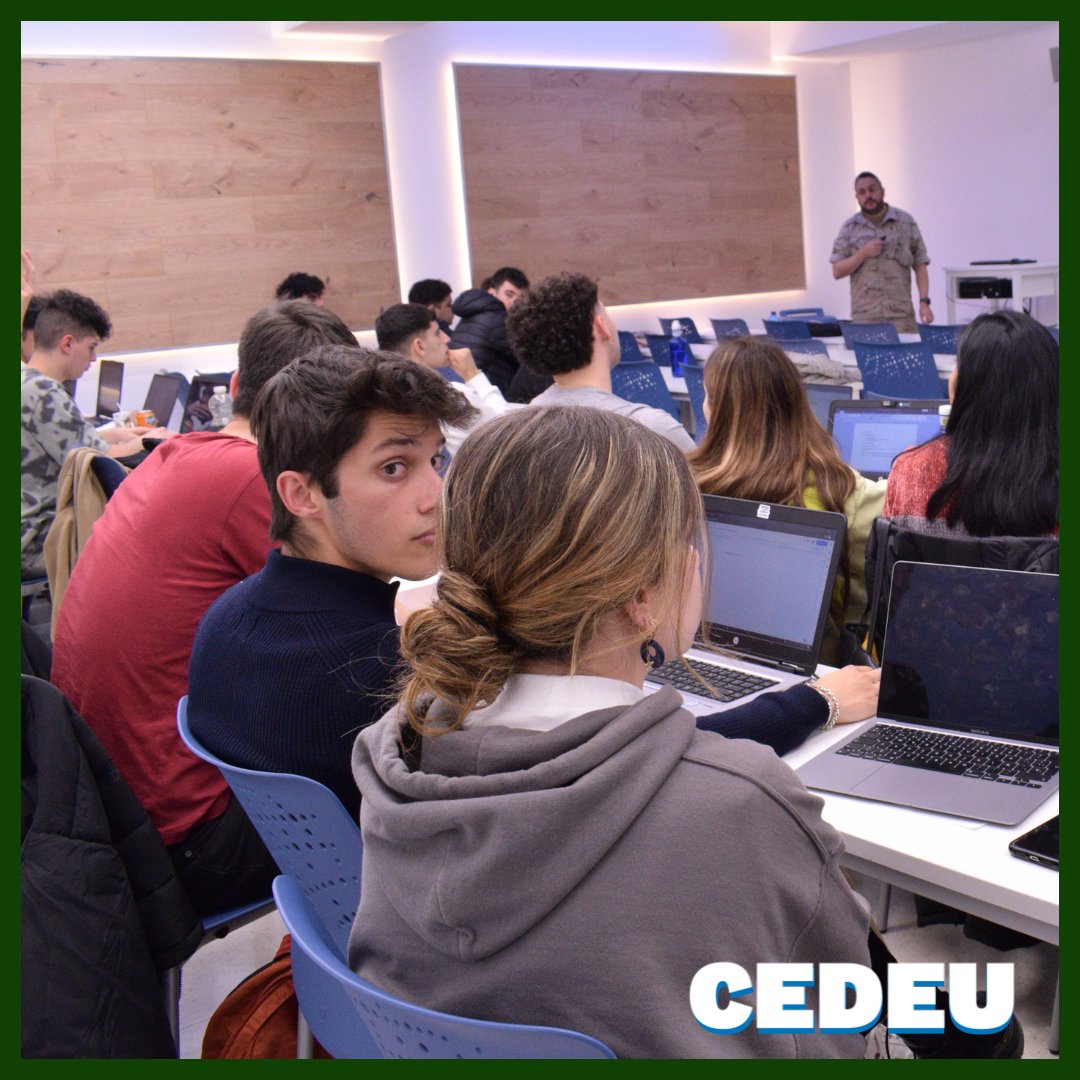 CEDEUoficial's tweet photo. ☺️El lunes 27 de febrero tuvimos el placer de tener con nosotros a Jorge Medrano Velandia, Teniente e Ingeniero Politécnico del Ejército de Tierra. ☺️
‼️Os dejamos un resumen fotográfico‼️
#masterclass #alumnos #derecho #ejercito #ActivaTuTalento #ActivaTuFuturo #CEDEU https://t.co/FC1MArBysJ