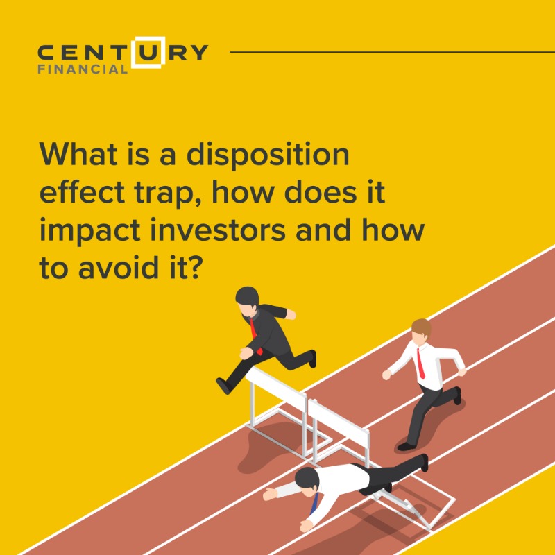Century_Fin's tweet photo. Letting your losses linger? It's the #dispositioneffect that's the real stinger.
Understand all about the disposition effect trap in #investing, how it impacts #investmentdecisions, & two ways to avoid it.
Read here: https://t.co/fO1Iuh2yh4
#BehaviourBias #DisciplinedTrading