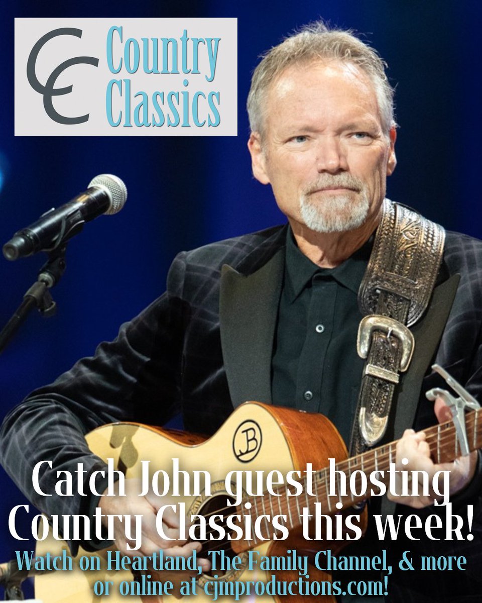 I taped an episode of Country Classics while on the Country Music Cruise - and it's airing THIS WEEK on @WatchHeartland, @CountryRoadTV, and more. Check your local listings for airtimes - visit cjmproductions.com/country-classi… for a full list of stations!