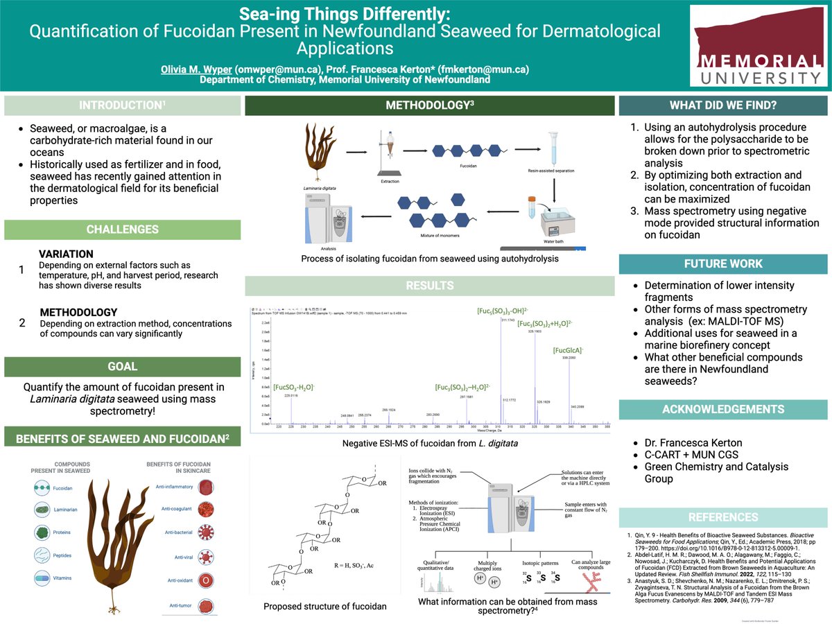 Looking forward to sea-ing what else we can do with seaweed! #RSCPoster #RSCChemBio #RSCEnv #RSCAnalytical @MemorialUChem