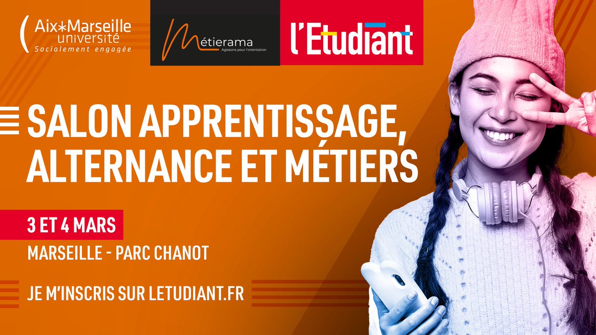 Rencontres🤝 | L'#IMPGT sera au salon de l’#apprentissage, #alternance et #métiers les 3 et 4 mars à <a href="/MarseilleChanot/">Marseille Chanot</a> ! Enseignants, chargées de l'alternance et étudiants seront là pour répondre à vos questions. 
Inscription gratuite et obligatoire➡️lnkd.in/eAXZrhDG