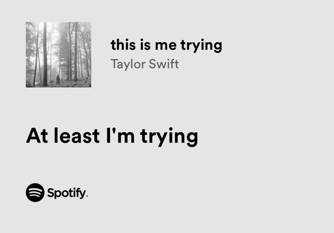 taylor swift / this is me trying