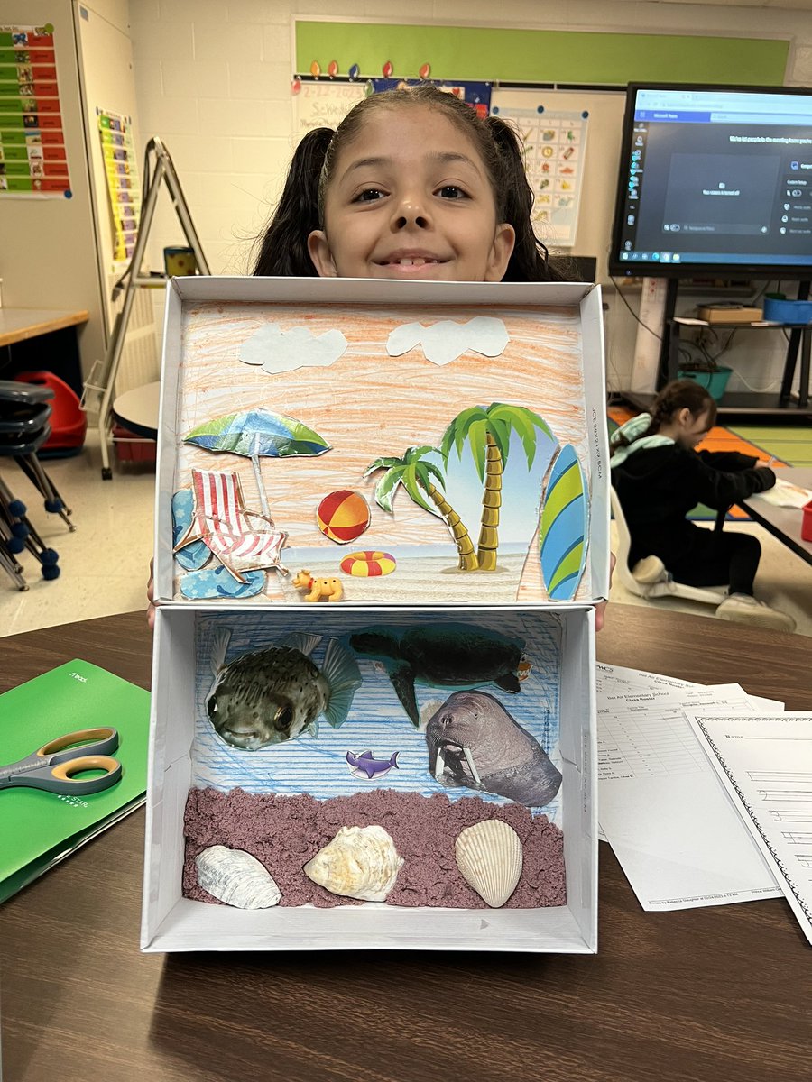 MsSlaughterBAES's tweet photo. More of the amazing creativity the students have with creating habitat dioramas!! #BAESShines https://t.co/zMvrVtc517