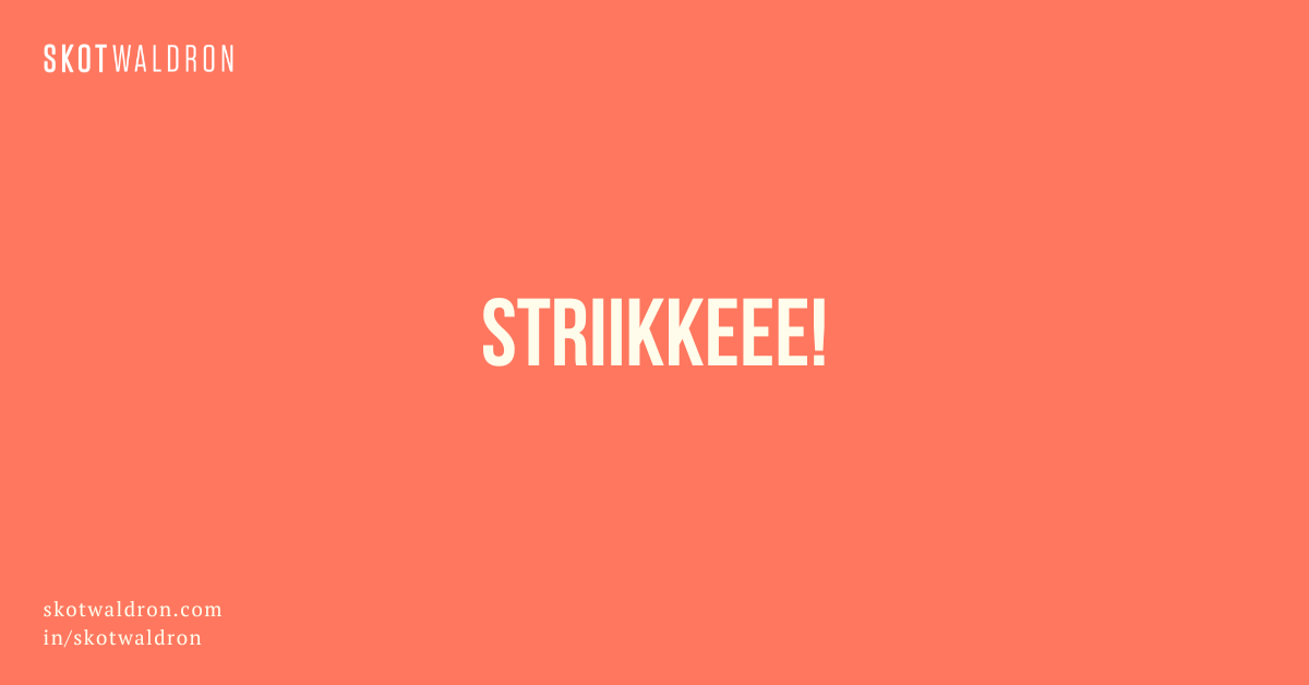 Do we take a risk on every pitch that comes to us because we’re afraid of the strikes? Babe Ruth said it this way. “Every strike brings me closer to the next home run.”
