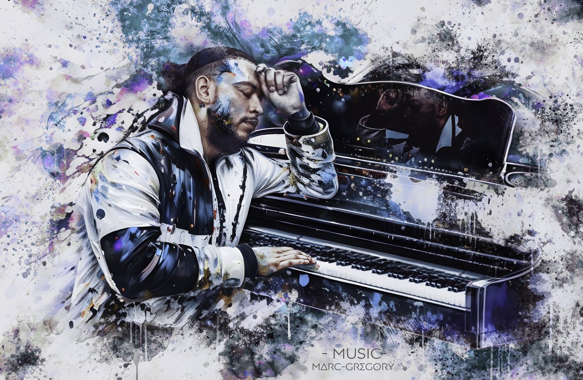 AKA - MUSIC
Kiernan spoke of his desire to play the piano but thought it would never be possible in his lifetime. 

We brought that idea to life – the piano and paint around him representing the limitless forms of creativity that are available to all of us.