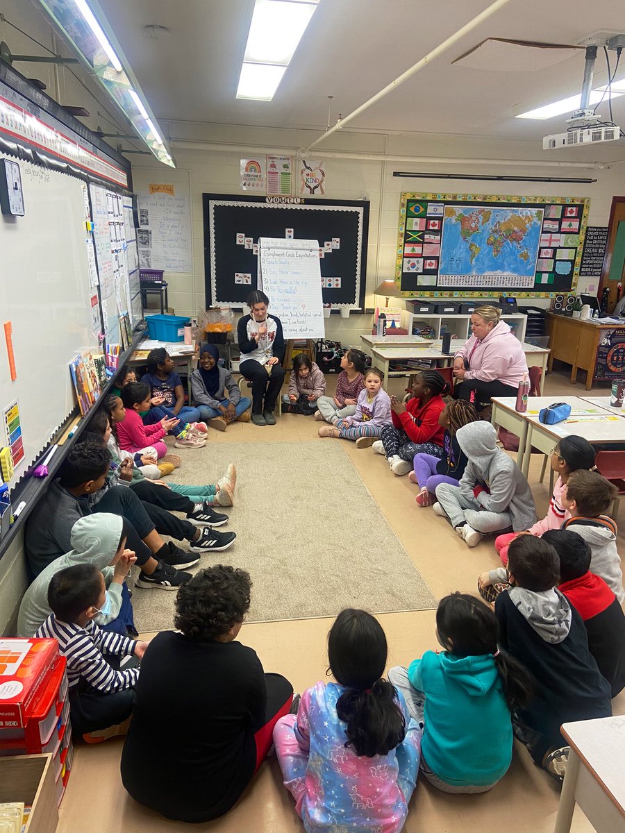 FhesHeights's tweet photo. A beautiful example of a compliment circle in 3 Keeling this morning, shaped by norms and the expectations co-constructed with students. What a caring classroom community and a positive learning environment 🤗♥️ 🙌🏼  #studentwellbeing #inclusion #relationalapproach #SEL @HRCE_NS https://t.co/9AjIuXPvzQ