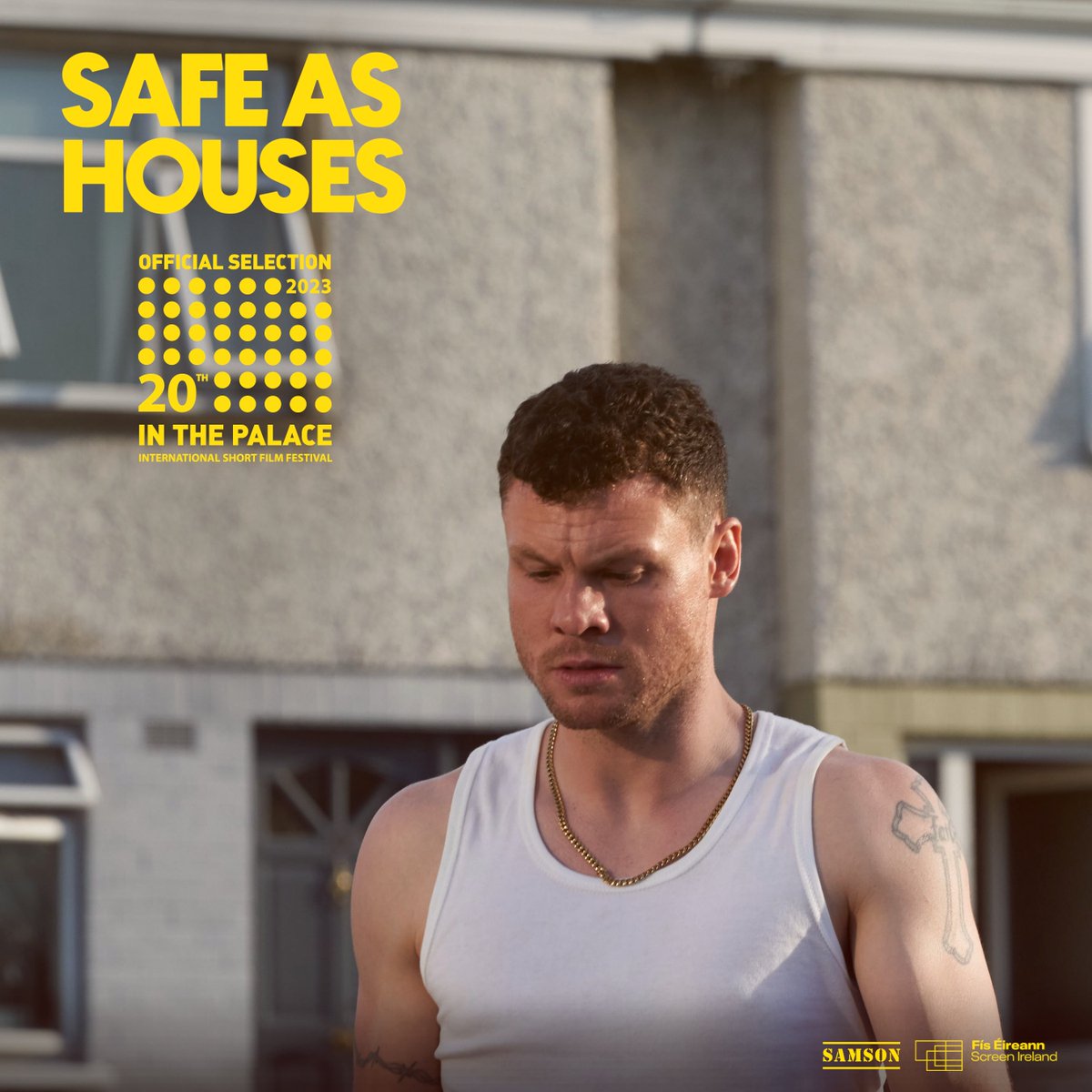 Safe as Houses - Screen Ireland Short Film (@safeashousessf) on Twitter photo We are delighted to screen as part of the Oscar Qualifying and Goya Awards festival, 20th In The Palace.
<a href="/InThePalaceISFF/">IN THE PALACE ISFF</a> <a href="/ScreenIreland/">Screen Ireland</a> <a href="/Samson_Films/">Samson Films</a> We are delighted to screen as part of the Oscar Qualifying and Goya Awards festival, 20th In The Palace.
<a href="/InThePalaceISFF/">IN THE PALACE ISFF</a> <a href="/ScreenIreland/">Screen Ireland</a> <a href="/Samson_Films/">Samson Films</a>