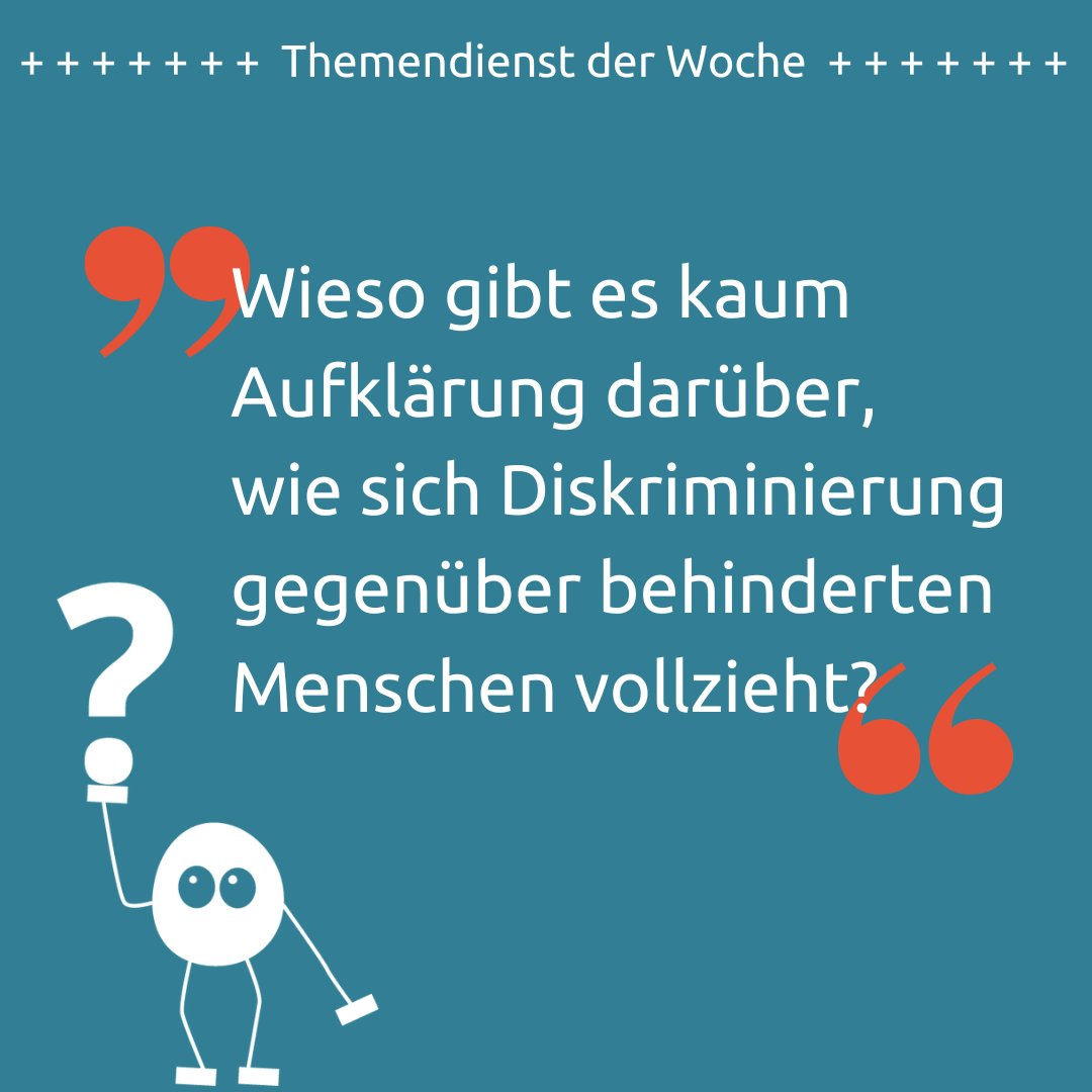 Ableismus, Abledsplaining, Tokenism - wisst ihr, was diese Begriffe gemeinsam haben? Sie haben mit der Diskriminierung behinderter Menschen zu tun. Wir finden, es sollte mehr über die Wirkungsweise der Diskriminierung behinderter Menschen berichtet werden. shero.link/themendienst