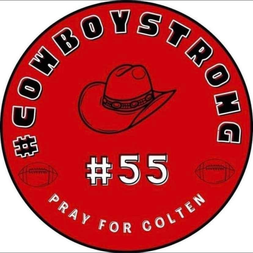 DraughnFB's tweet photo. Our continued thoughts and prayers go out to @Patton_Panthers Colton Dale and his family and friends. Keep fighting young man. #CowboyStrong https://t.co/vF9H8To6x8
