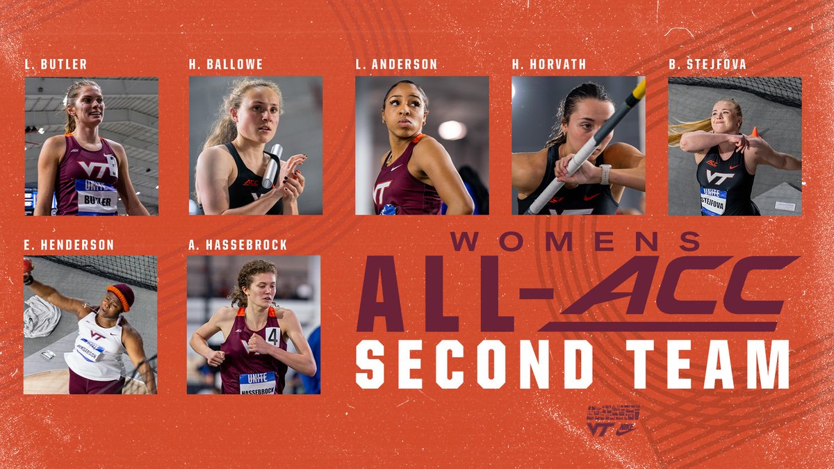HokiesTFXC's tweet photo. 𝟯𝟭 Virginia Tech athletes earned ALL - ACC honors at the ACC Indoor Track &amp; Field Championships! 

#Hokies 🦃 https://t.co/9qn1QHOwyO