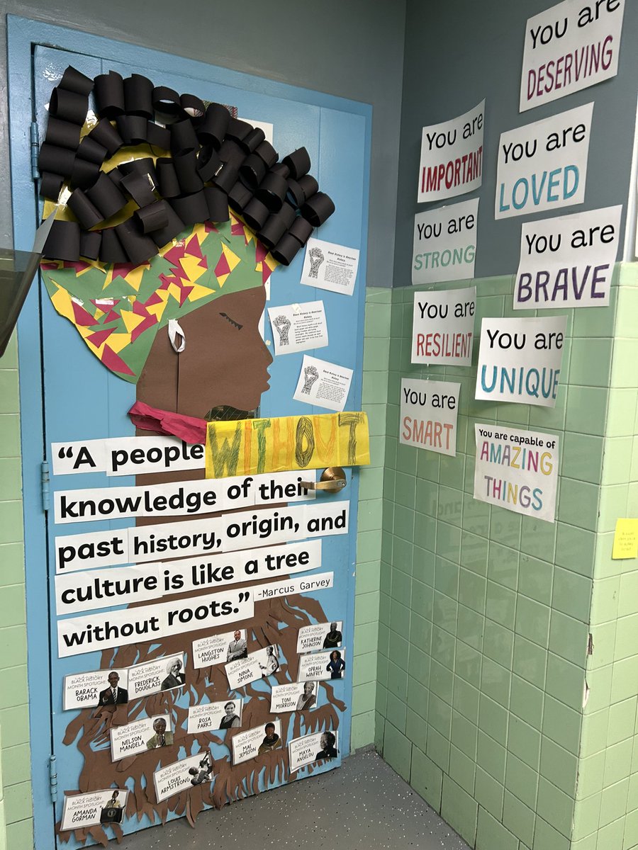 HarryKizirianES's tweet photo. Check out some of our #BlackHistoryMonth door decorations! Comment below to share which is your favorite and why? #SnowDayActivity 🦅 https://t.co/7NtoHPgqR4