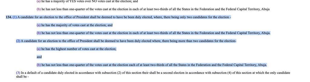funmilee's tweet photo. @katchie_a I’m not a lawyer but I can share section 34 of the constitution with you. Whatever interpretation we make of it, but the whole world whole have been buzzing right now if this meant election lost for APC. https://t.co/oc1F9lDfz4