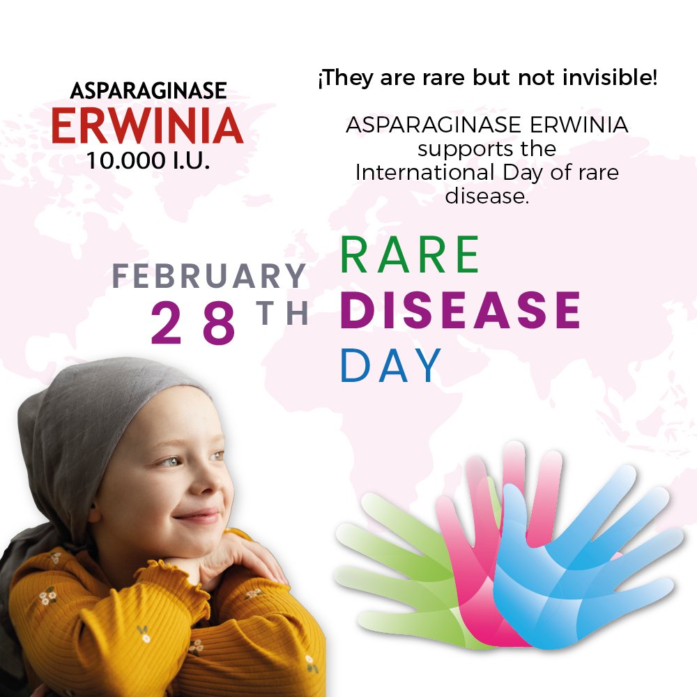 AErwinia's tweet photo. #ASPARAGINASEERWINIA raises its voice for those who suffer from orphan diseases; we accompany them every February 28 on their day for access to early diagnosis and treatment.
#Medicine #Cancer #Oncologie #Chimiothérapie #health #AcuteLymphoidLeukemia #RareDiseaseDay2023 https://t.co/oo66PJlWCu