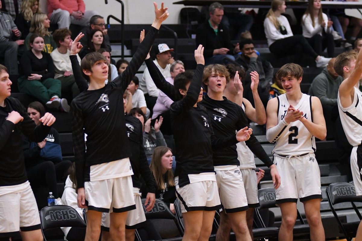 ACHSboyshoops's tweet photo. JAGUAR NATION!! You guys were HUGE last Friday! We need your help again tonight just 50 minutes NE in Marshalltown!! Fill the Roundhouse and help our team punch their ticket to state!!! https://t.co/9FV17kzk46