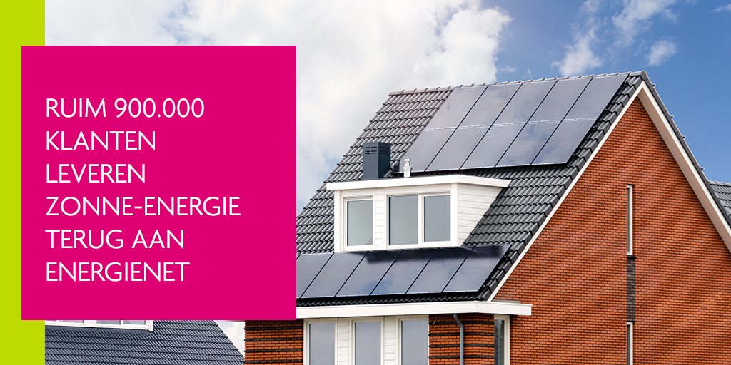 Bijna 900.000 klanten leveren #zonne-energie terug aan ons net. 🌞 Een groei van 191.000 ten opzichte van vorig jaar. In totaal hebben ongeveer 30% van onze klanten al #zonnepanelen. 🏡 #energietransitie