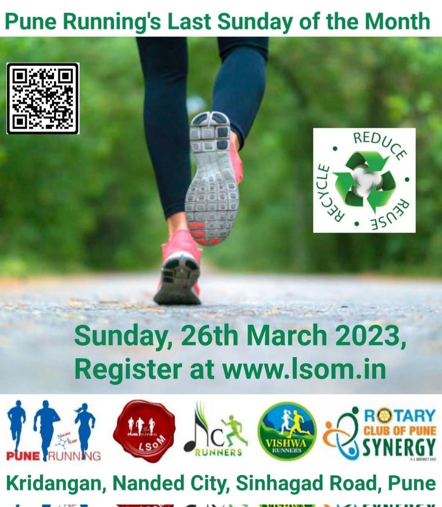 Inviting runner friends from Pune for a great running experience.
 Of the Runners, By the Runners, For the Runners
#lsom #PuneRunning #RunnersOfTwitter