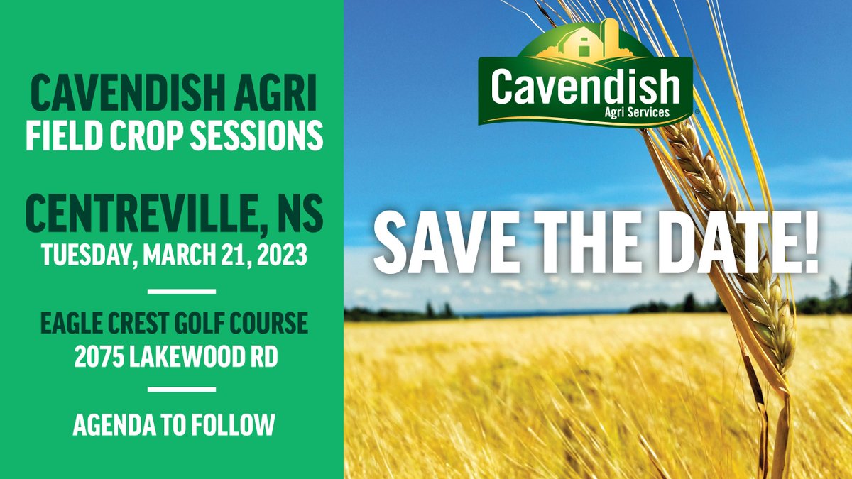 Calling all field crop growers! Join us in Centreville or Truro for one of our upcoming Field Crop Sessions.
#agriculture