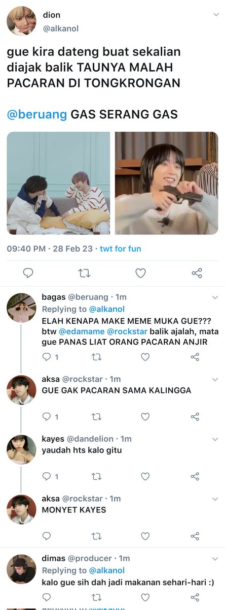 cakafiles's tweet photo. #kalinggaksa // dirty jokes ? 🔞

perkara aksa minta "dicap" sama kalingga. https://t.co/FolYVRsXsK