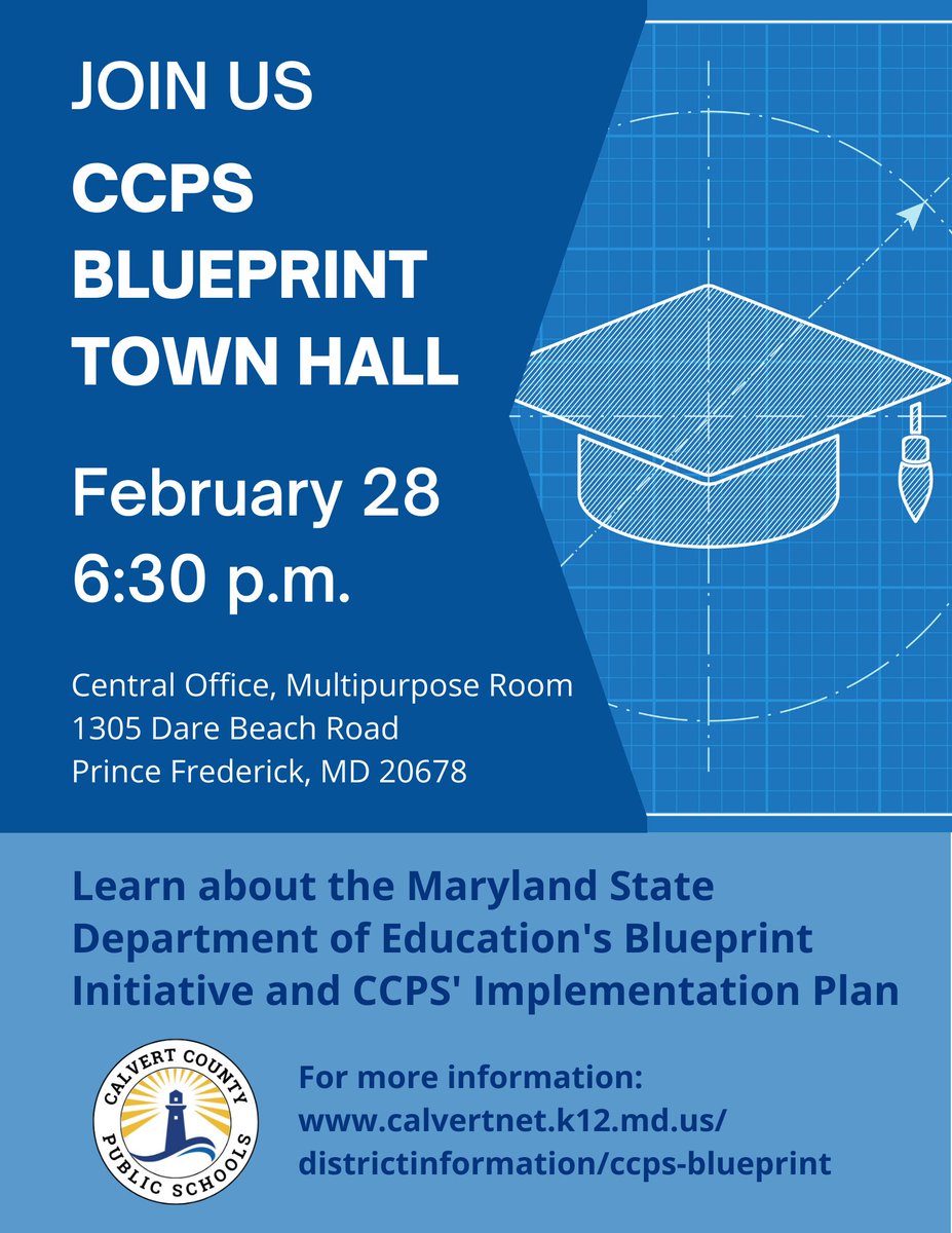 Reminder - Join us for our Blueprint Town Hall on Tuesday, February 28 at 6:30 p.m. at Central Office.
