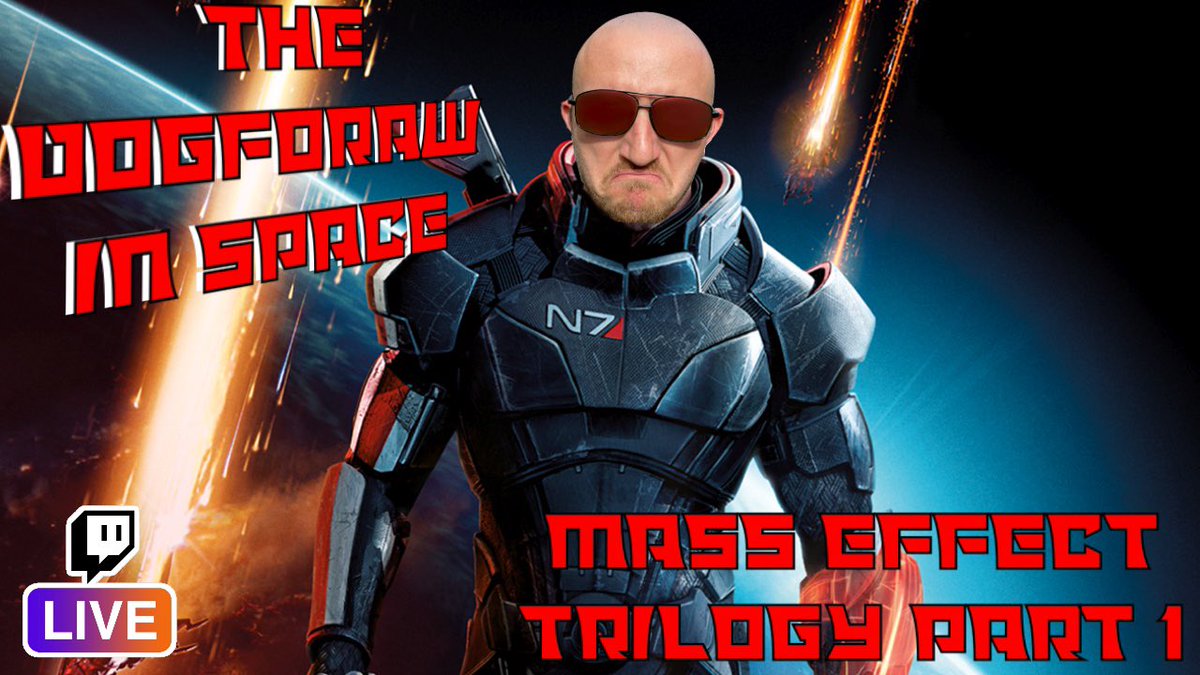 GOOOOOODDD MORNING! I’m going LIVE at 12 p.m. CST with a special stream today! I’m starting a journey through space with Part 1 of <a href="/masseffect/">Mass Effect</a> play through! Stop by and join the fight as The Dog takes on Space!